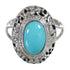 Southwest Turquoise And Sterling Silver Ring Size 6 YX79916